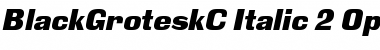 BlackGroteskC Italic Font
