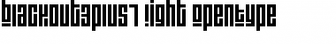 Blackout3 plus1 Font