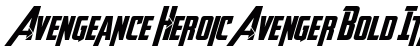 Avengeance Heroic Avenger Bold Italic