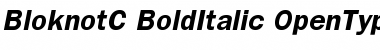 BloknotC Bold Italic Font