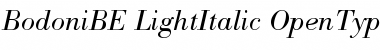 Bodoni BE Light Italic Font