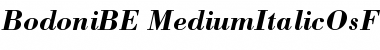 Bodoni BE Medium Italic Oldstyle Figures Font