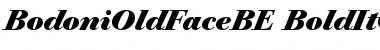 Bodoni Old Face BE Bold Italic Oldstyle Figures Font