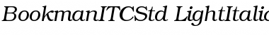 Bookman ITC Std Light Italic Font