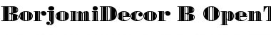 BorjomiDecor B Regular Font