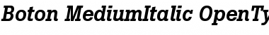 Boton Medium Italic Font