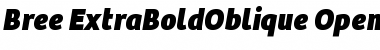 Bree ExtraBold Oblique Font