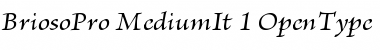 Brioso Pro Medium Italic Font