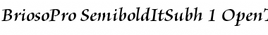 Brioso Pro Semibold Italic Subhead Font