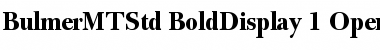 Bulmer MT Std Bold Display Font