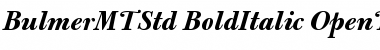 Bulmer MT Std Bold Italic Font