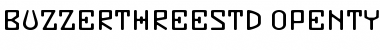 Buzzer Three Std Regular Font