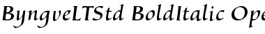 Byngve LT Std Bold Italic Font