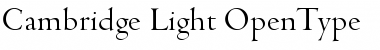 Cambridge-Light Regular Font