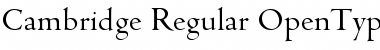 Cambridge-Regular Font