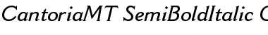 Cantoria MT Semibold Italic Font