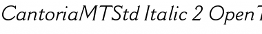 Cantoria MT Std Italic Font