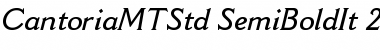 Cantoria MT Std Semibold Italic Font