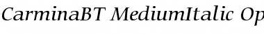 Bitstream Carmina Medium Italic Font