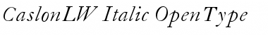 CaslonLW-Italic Regular Font