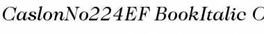 CaslonNo224EF-BookItalic Regular Font