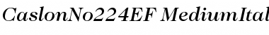 CaslonNo224EF-MediumItalic Font