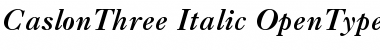 Caslon 3 Italic Font