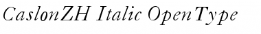 CaslonZH-Italic Font