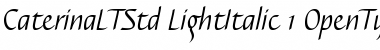 Caterina LT Std Light Italic Font