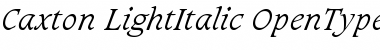 Caxton Light Italic Font