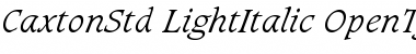 Caxton Std Light Italic Font