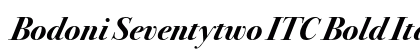 Bodoni Seventytwo ITC Bold Italic Preview