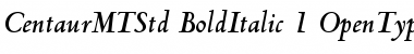 Centaur MT Std Bold Italic Font