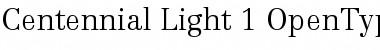 Linotype Centennial 45 Light Font