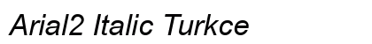 Arial2 Italic Turkce