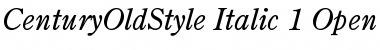 Century Old Style Italic Font Century Old Style Italic Font