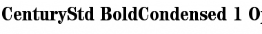 ITC Century Std Bold Condensed Font