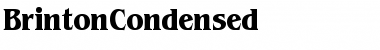 BrintonCondensed Regular Font