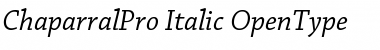 Chaparral Pro Italic Font