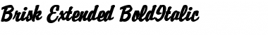 Brisk Extended BoldItalic Font