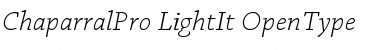 Chaparral Pro Light Italic Font
