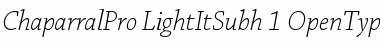 Chaparral Pro Light Italic Subhead Font