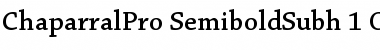 Chaparral Pro Semibold Subhead Font