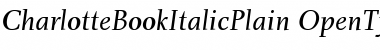 Download Charlotte Book Italic Font