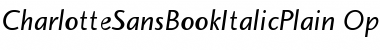 Charlotte Sans Book Italic Font
