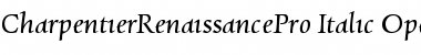 Charpentier Renaissance Pro Italic Font Charpentier Renaissance Pro Italic Font