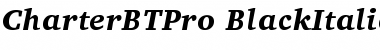 Charter BT Pro Black Italic Font
