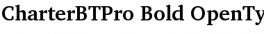Charter BT Pro Bold Font