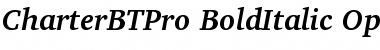 Charter BT Pro Bold Italic Font