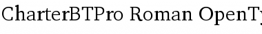 Charter BT Pro Roman Font
